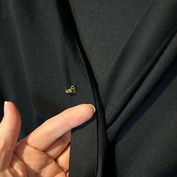 Draper James RSVP Plus Size Womens Midi Knit Wrap Dress Black Belted 3XL NWT - Picture 16 of 16